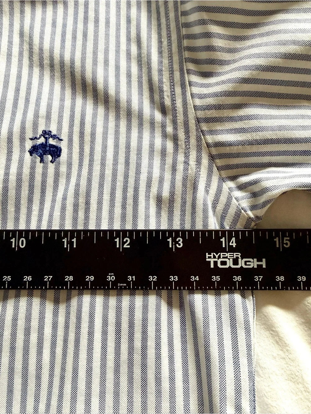 Brooks Brothers XS Blue White Stripe Supima Cotton Non-Iron Button Down Shirt